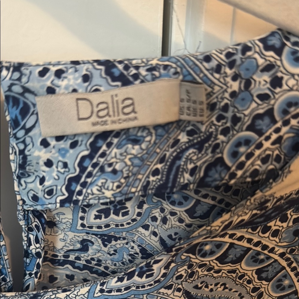 Blue Patterned Women's Top - Picture 2 of 4